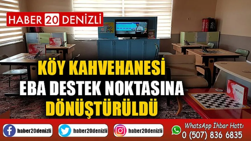 Köy kahvehanesi EBA destek noktasına dönüştürüldü