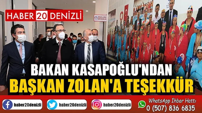 Bakan Kasapoğlu'ndan Başkan Zolan'a teşekkür