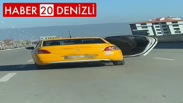 Taksiye sığmayan kazanın tehlikeli yolculuğu