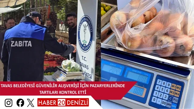 Tavas Belediyesi güvenilir alışverişi için pazaryerlerinde tartıları kontrol etti