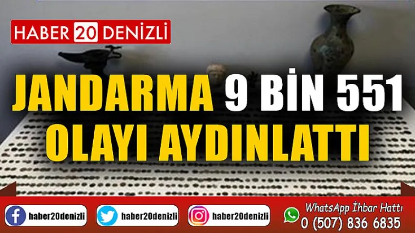 Jandarma 9 bin 551 olayı aydınlattı