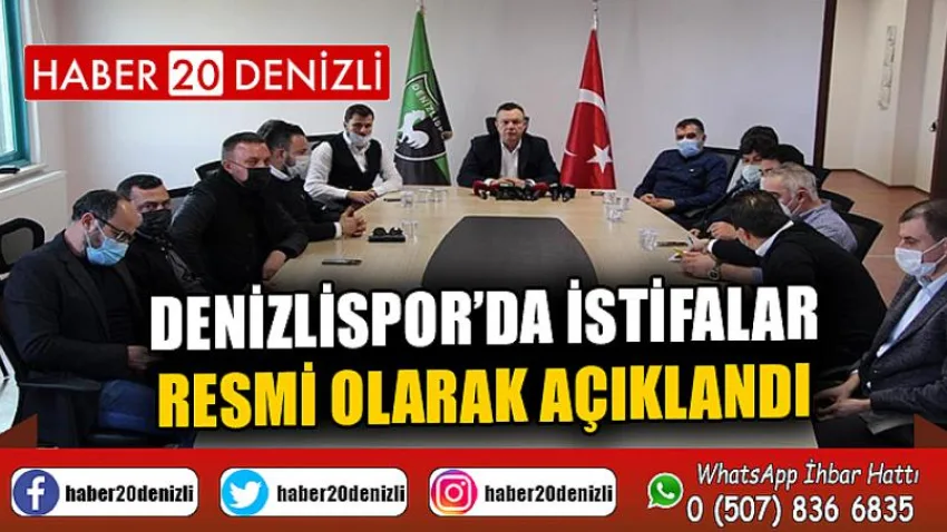 Denizlispor’da istifalar resmi olarak açıklandı