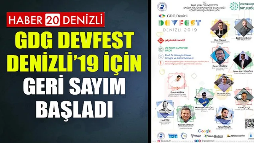 GDG DevFest Denizli’19 İçin Geri Sayım Başladı