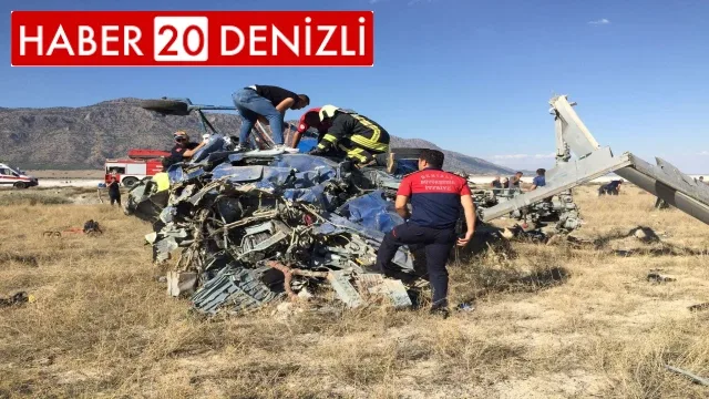 Düşen helikopterin enkazı kaldırıldı
