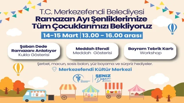 Merkezefendi Belediyesi Ramazan Ayı Şenliğini Tüm Çocukları Bekliyor