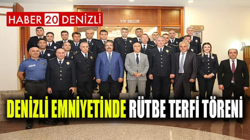 Denizli Emniyetinde Rütbe Terfi Töreni