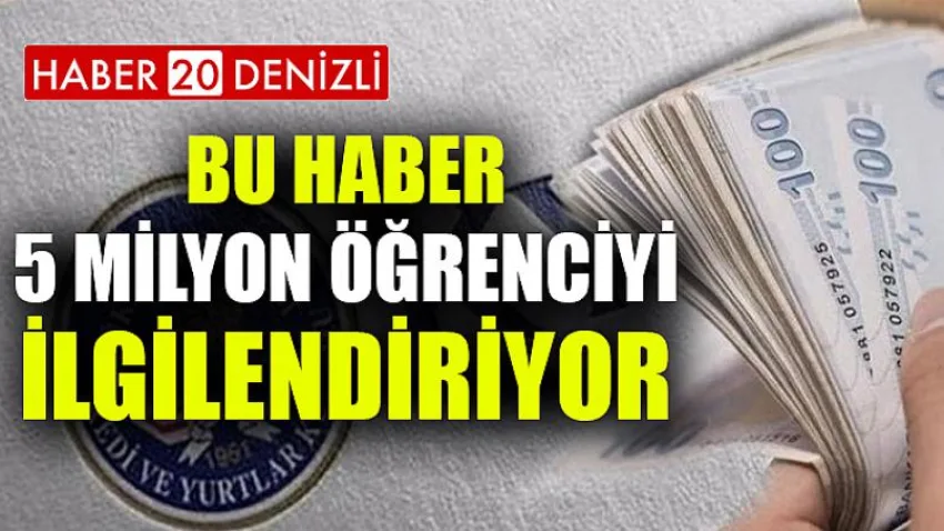 Bu Haber 5 Milyon Öğrenciyi İlgilendiriyor