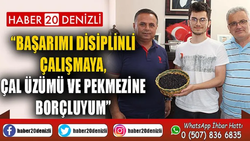 Başarımı Disiplinli Çalışmaya, Çal Üzümü ve Pekmezine Borçluyum