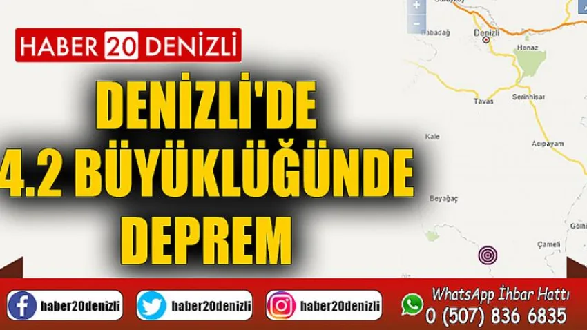 Denizli'de 4.2 büyüklüğünde deprem