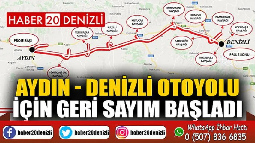 Aydın - Denizli otoyolu için geri sayım başladı