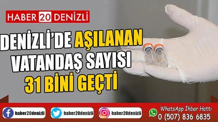 Denizli’de aşılanan vatandaş sayısı 31 bini geçti