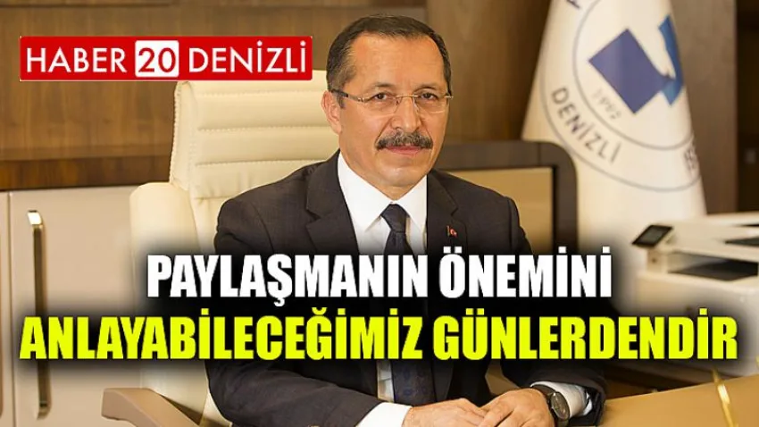 Paylaşmanın Önemini Anlayabileceğimiz Günlerdendir
