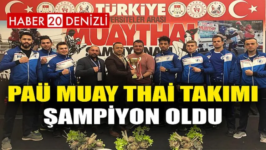 PAÜ Muay Thai Takımı Şampiyon Oldu