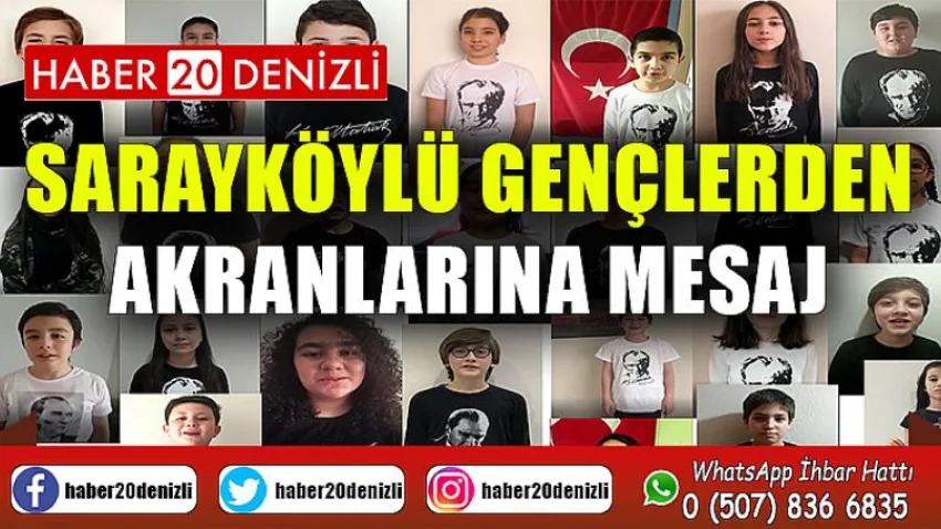 Sarayköylü gençlerden akranlarına mesaj: “Azimle çalışın”