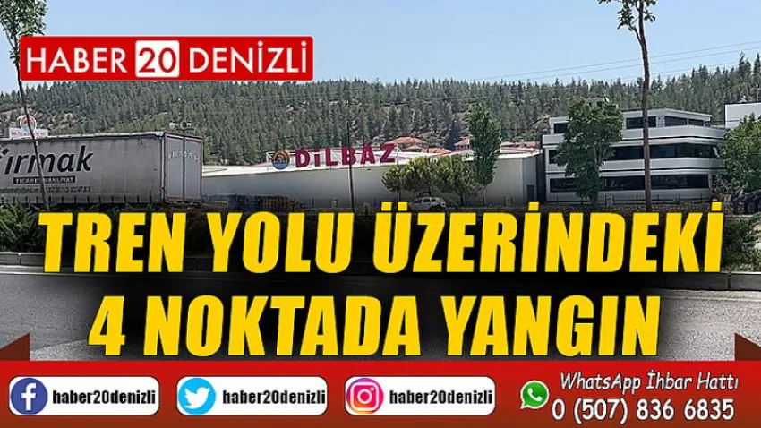 Tren yolu üzerindeki 4 noktada yangın