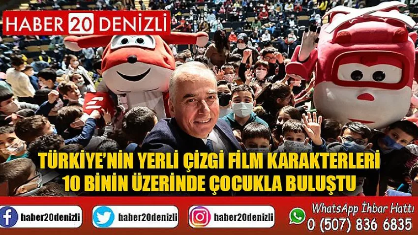 Türkiye’nin yerli çizgi film karakterleri 10 binin üzerinde çocukla buluştu