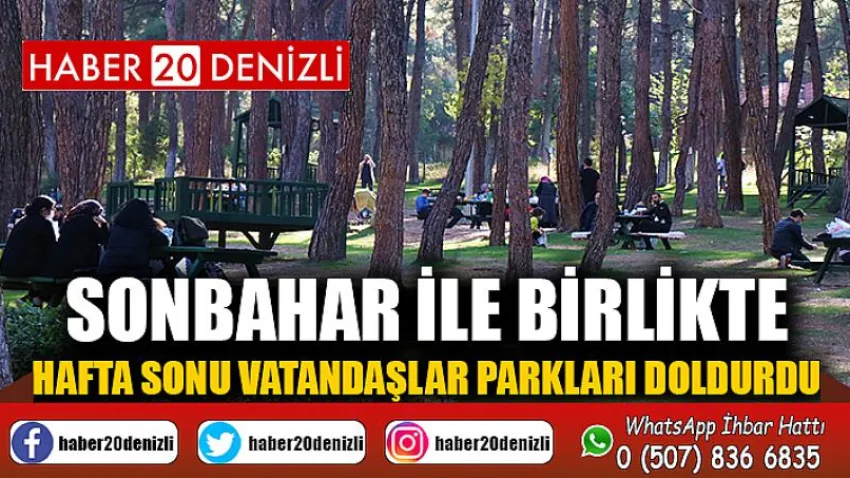 Sonbahar ile birlikte hafta sonu vatandaşlar parkları doldurdu