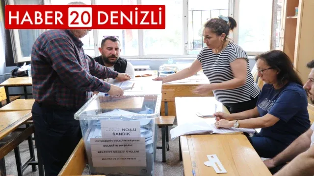 Denizli’de oy sayım işlemleri devam ediyor