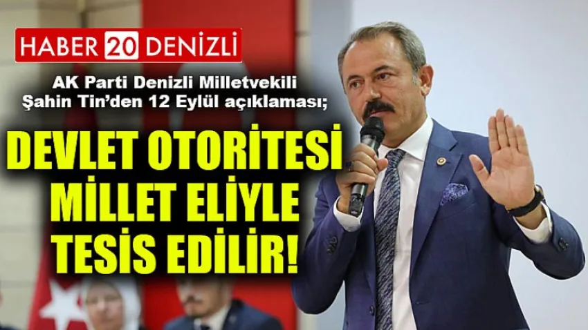 Devlet Otoritesi Millet Eliyle Tesis Edilir!