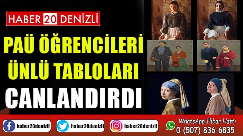 PAÜ Öğrencileri Ünlü Tabloları Canlandırdı