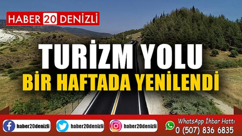 Turizm Yolu Bir Haftada Yenilendi