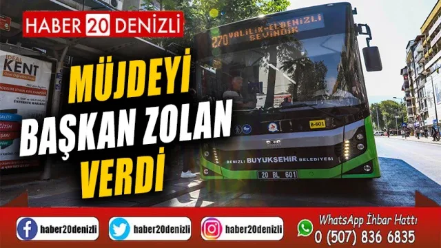 Müjdeyi Başkan Zolan verdi
