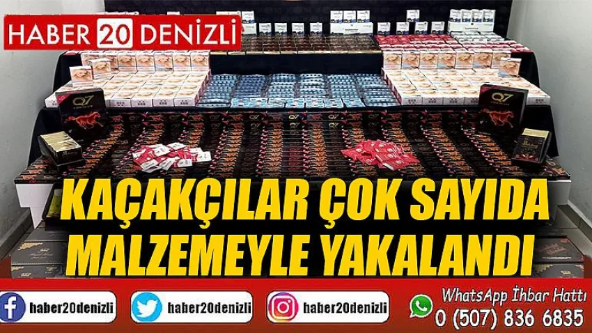 Kaçakçılar çok sayıda malzemeyle yakalandı