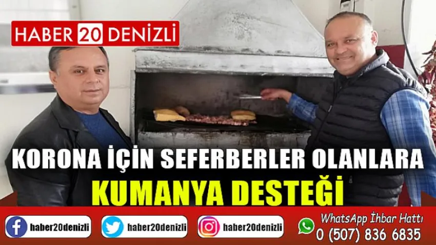 Korona için Seferberler Olanlara Kumanya Desteği