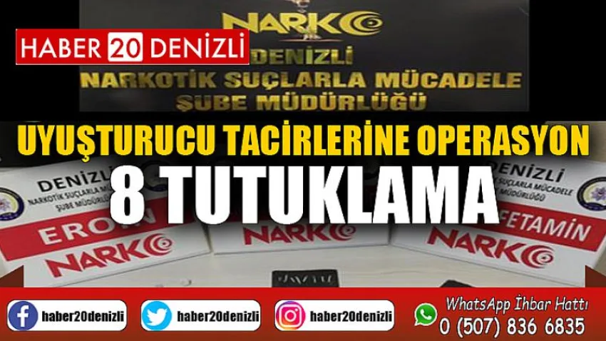 Denizli polisinden uyuşturucu tacirlerine operasyon