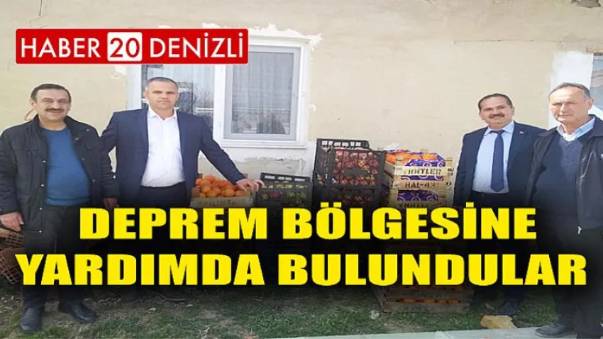 Deprem Bölgesine Yardımda Bulundular