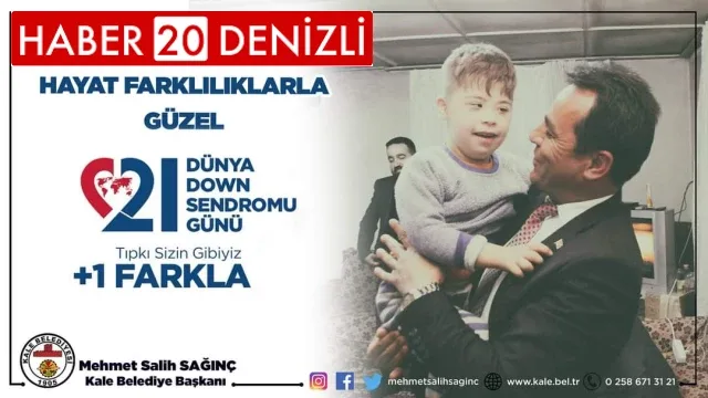 Başkan Sağınç DownSendromuFarkındalıkGünü masajı