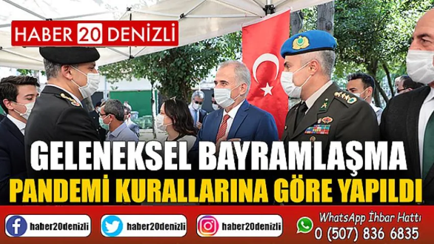 Geleneksel bayramlaşma pandemi kurallarına göre yapıldı