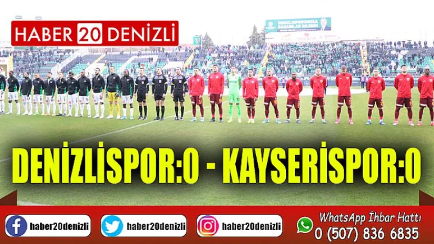 Denizlispor: 0 - Kayserispor: 0 (İlk Yarı)