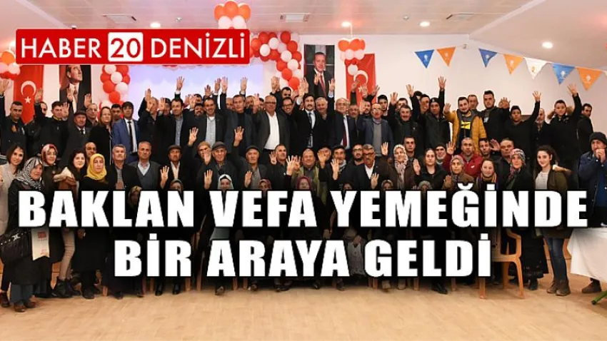 Baklan Vefa Yemeğinde Bir Araya Geldi