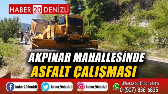 Akpınar Mahallesinde Asfalt Çalışması