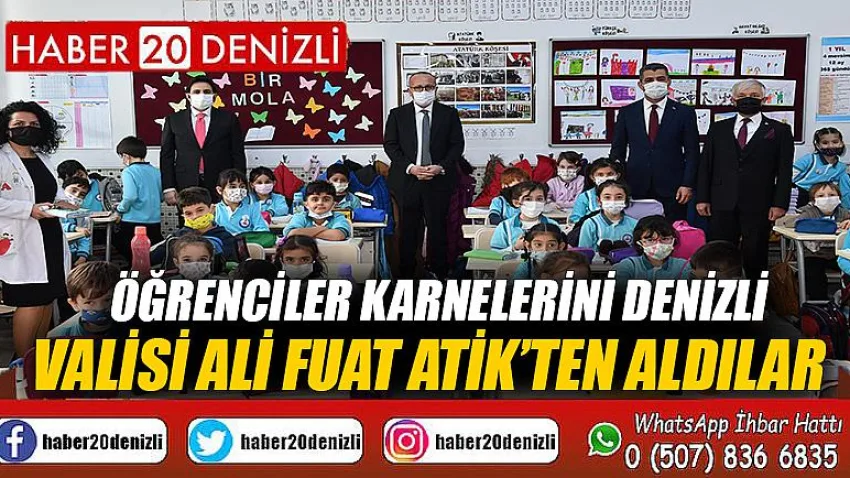 Öğrenciler Karnelerini Denizli Valisi Ali Fuat Atik’ten Aldılar