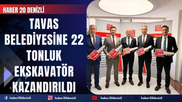 Tavas Belediyesine 22 tonluk yeni ekskavatör kazandırıldı
