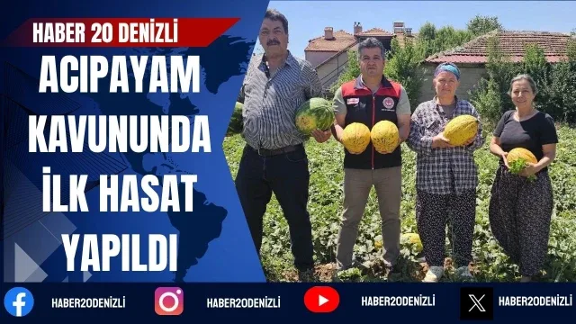 Coğrafi işaretli Acıpayam kavununda ilk hasat yapıldı