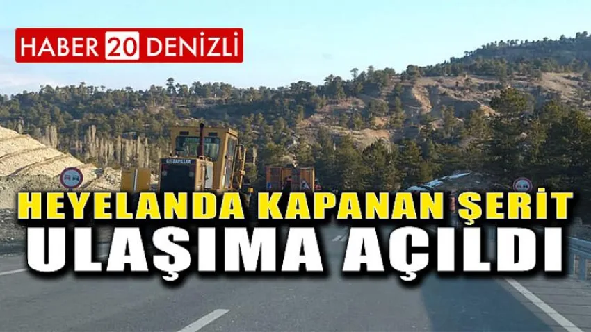 Heyelanda Kapanan Şerit Ulaşıma Açıldı
