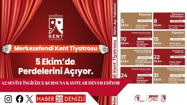 Merkezefendi Kent Tiyatromuz 5 Ekim’de Perdelerini Açıyor