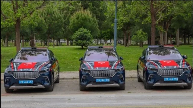Denizli İl Jandarma Komutanlığı envanterine 3 adet TOGG eklendi