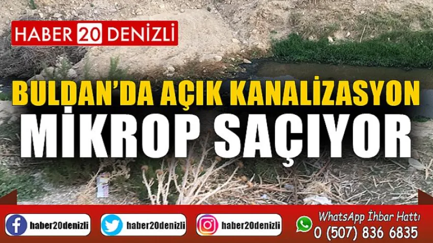 Buldan’da açık kanalizasyon mikrop saçıyor