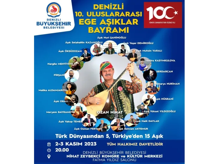 Aşıklar 100. yıl için çalıp söyleyecek