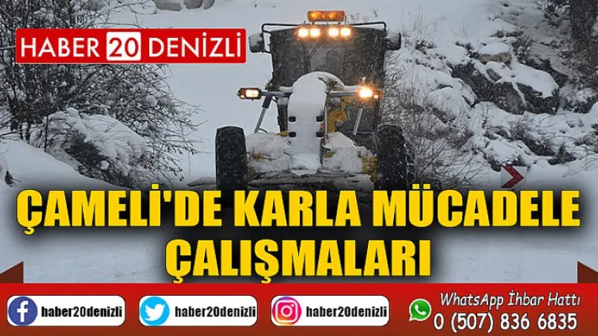 Çameli'de Karla Mücadele Çalışmaları
