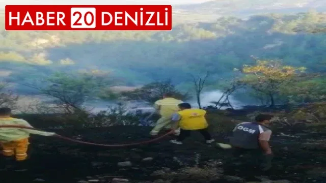 Buldan'daki yangında 1 hektar alan zarar gördü