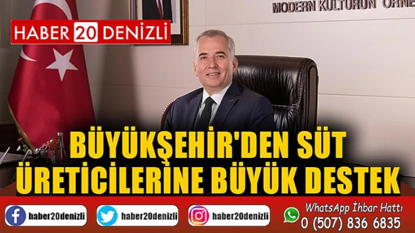 Büyükşehir'den süt üreticilerine büyük destek