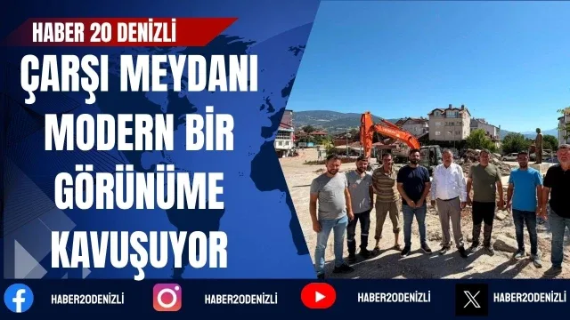 Beyağaç Çarşı Meydanı modern bir görünüme kavuşuyor