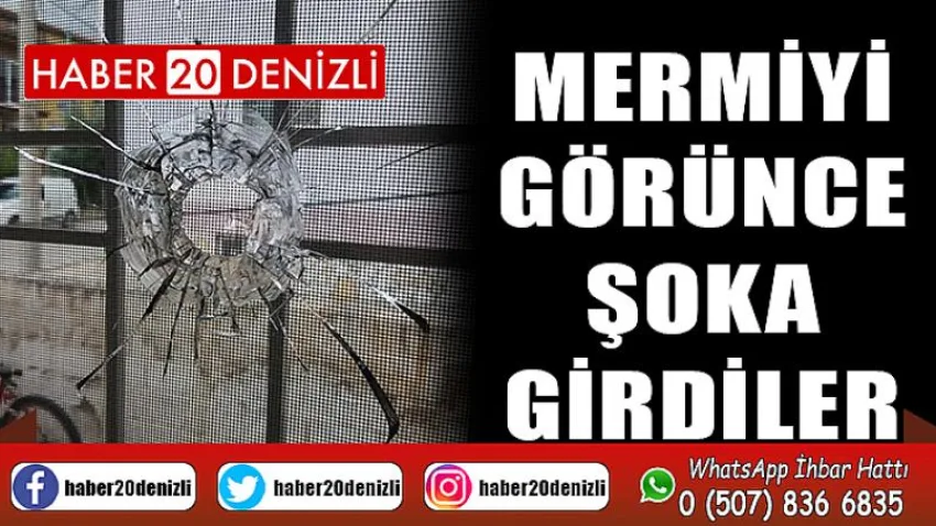 Uyandıklarından evlerinin duvarındaki mermiyi görünce şoka girdiler