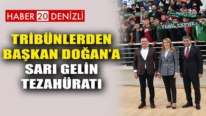 Tribünlerden Başkan Doğan’a Sarı Gelin Tezahüratı