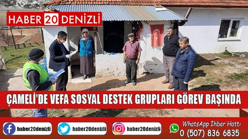 Çameli’de Vefa Sosyal Destek Grupları görev başında